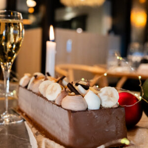 Bûche glacée Banane Choco Cacahuète